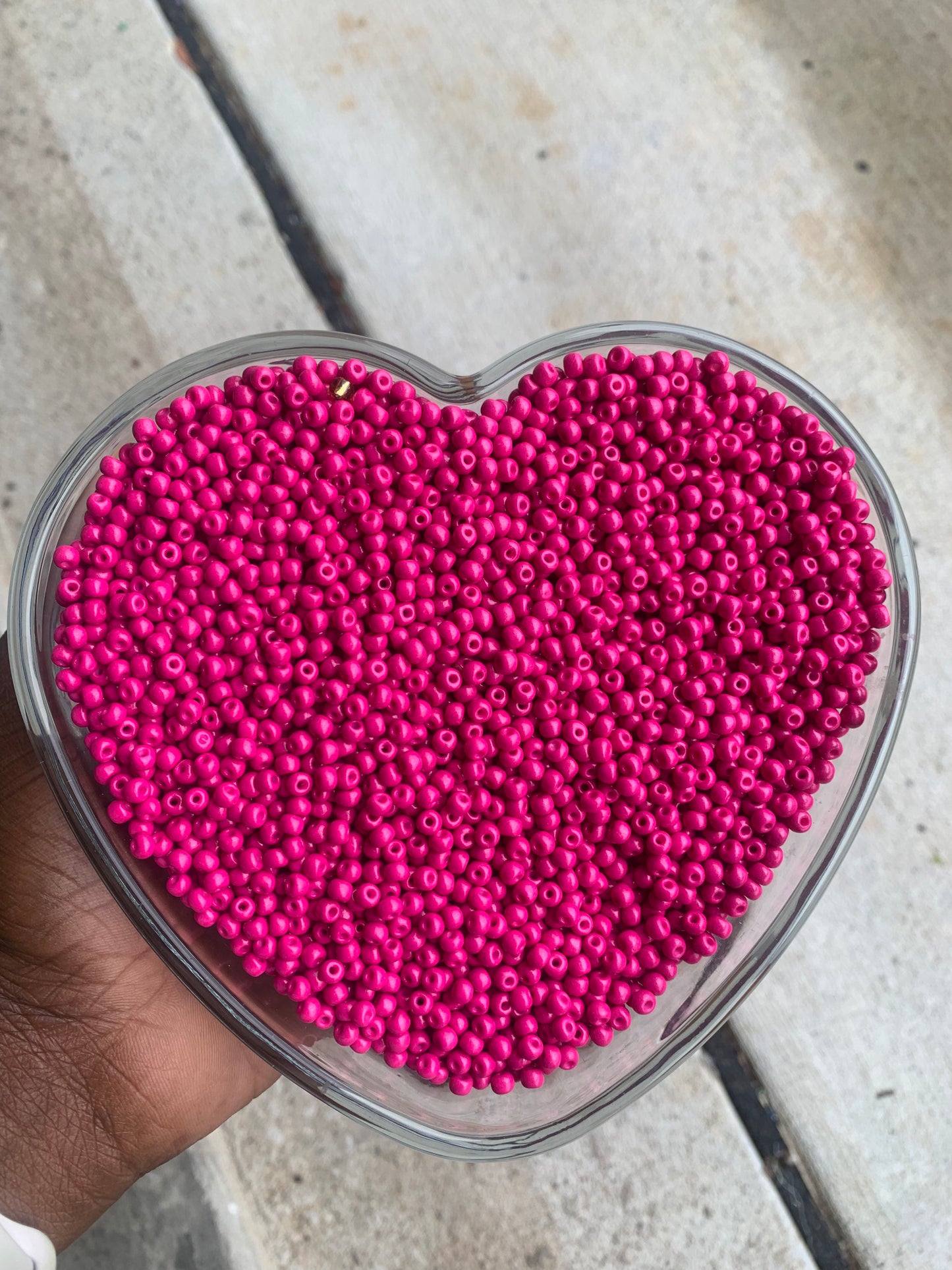 3mm- 8/0 Hot Pink beads, Pink beads, 8/0 Seed Beads Glass Beads, 450 Grams, Pink Glass beads, Hard to tarnish Pink beads.