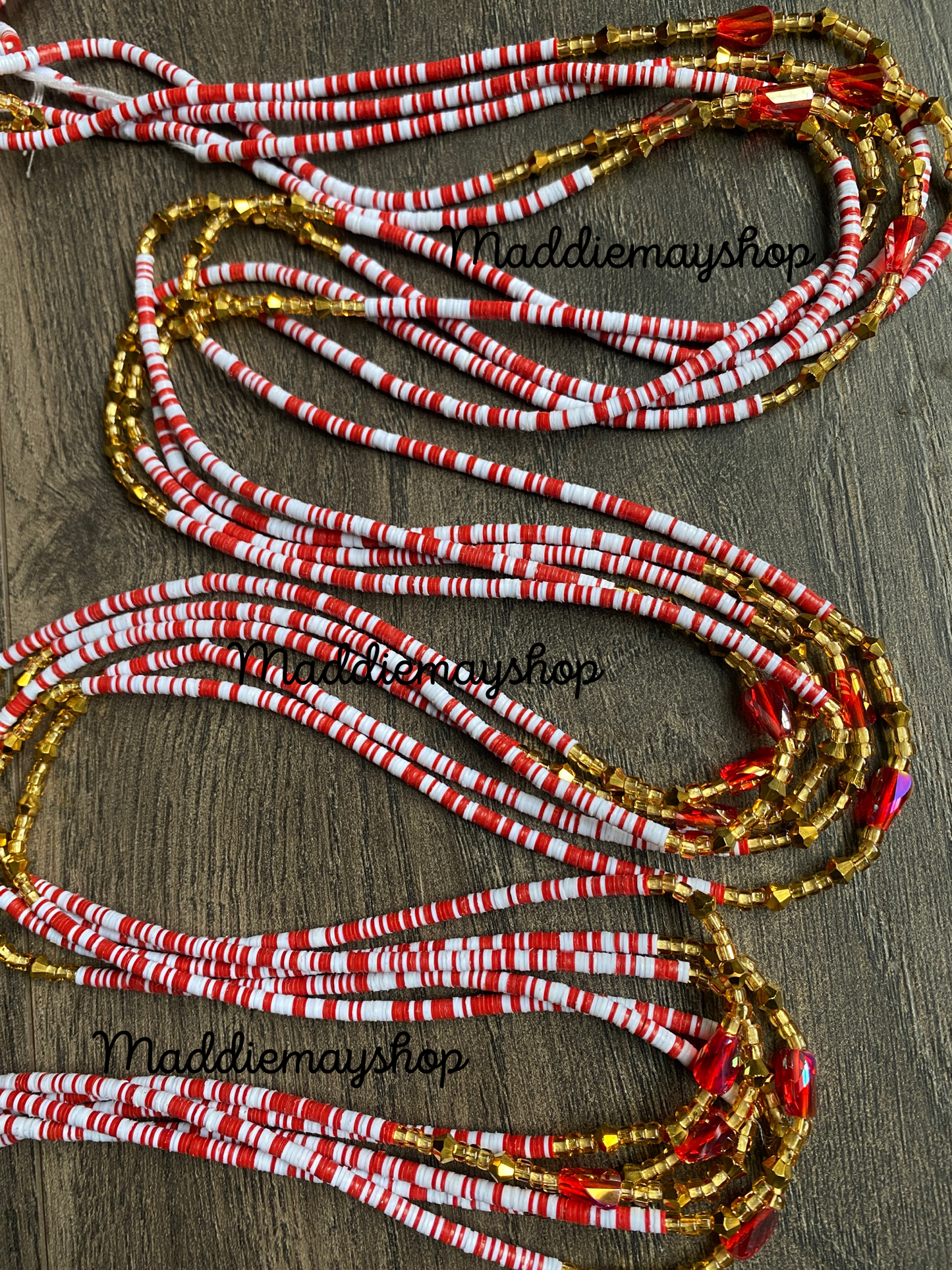 Vinyl Waist Beads- Flat Disc Waist Beads