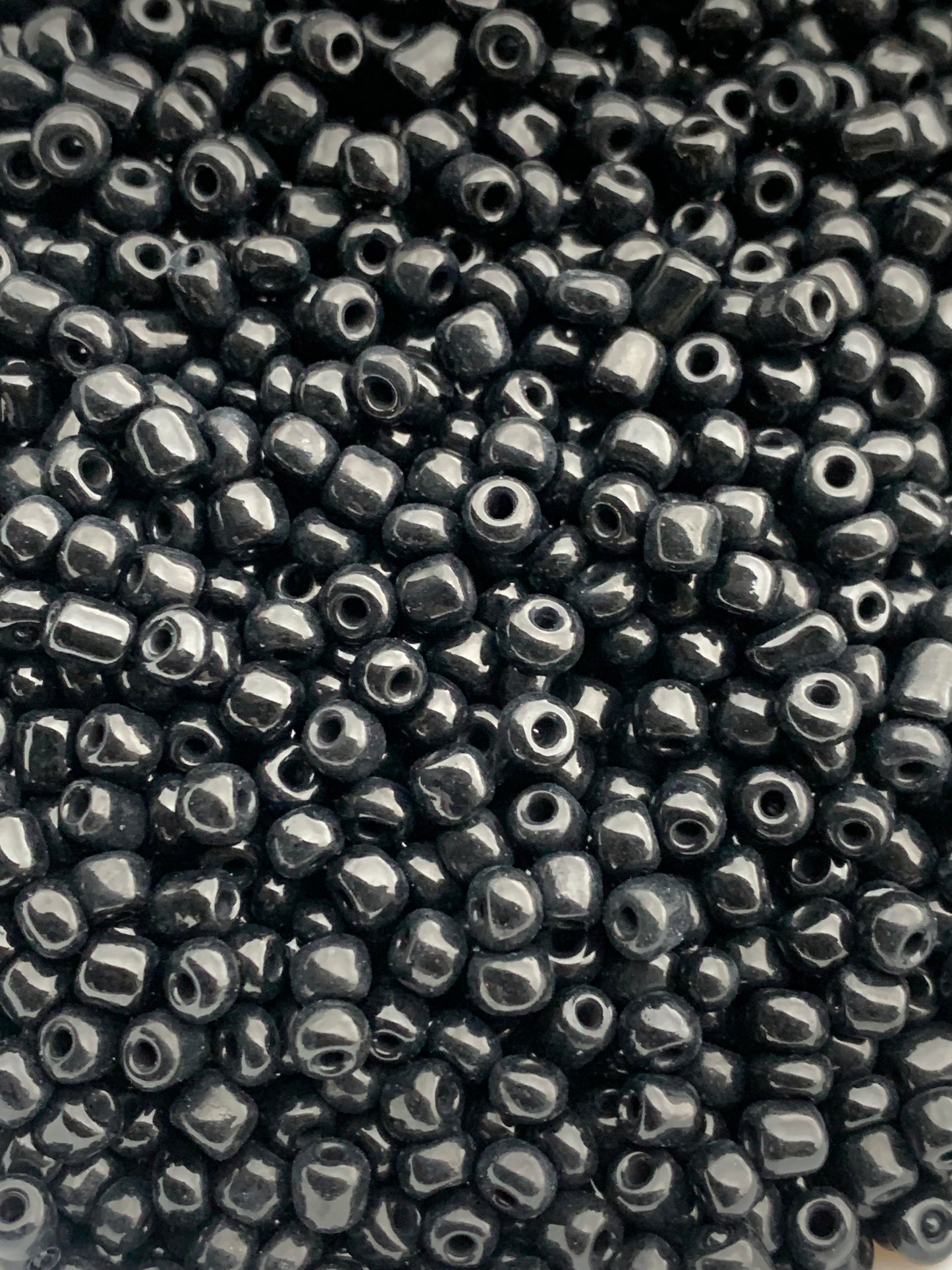 Black glass Seed Beads  Size 6/0 , 8/0, 12/0