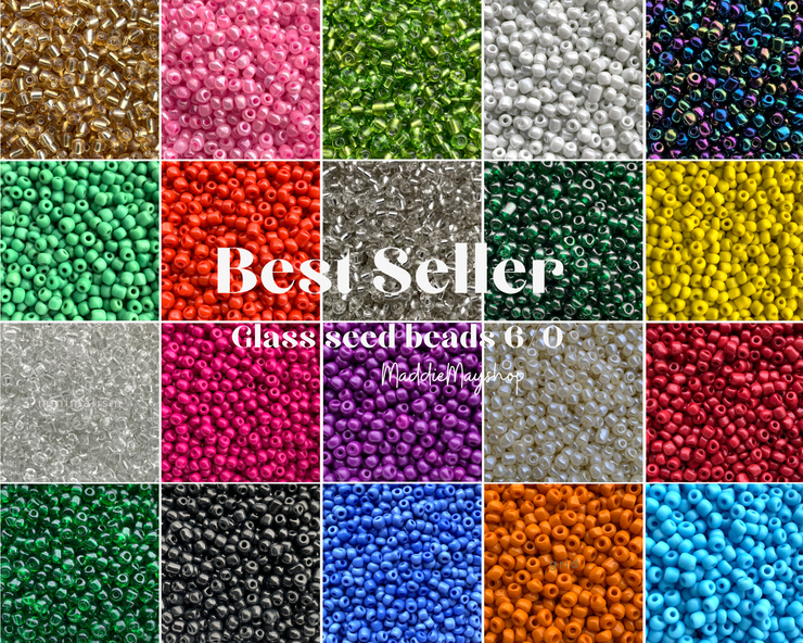 fersken mælk Afsky 6mm Glass seed beads, 6mm glass beads, Seed Beads Bulk – MaddieMayShop