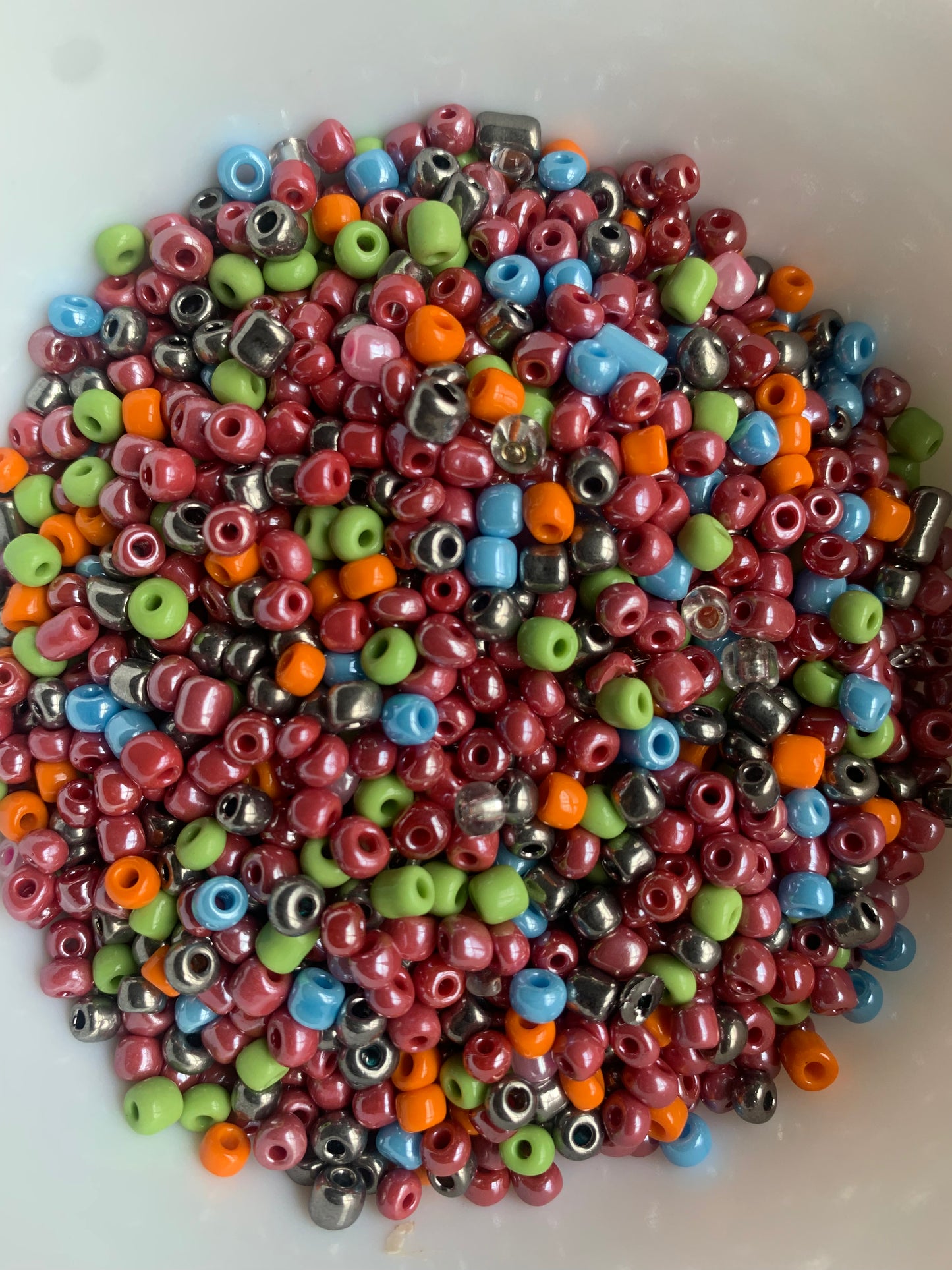 Mixed Seed Beads Glass Beads Size 6mm glass beads,  Seed Beads Bulk, 450 grams