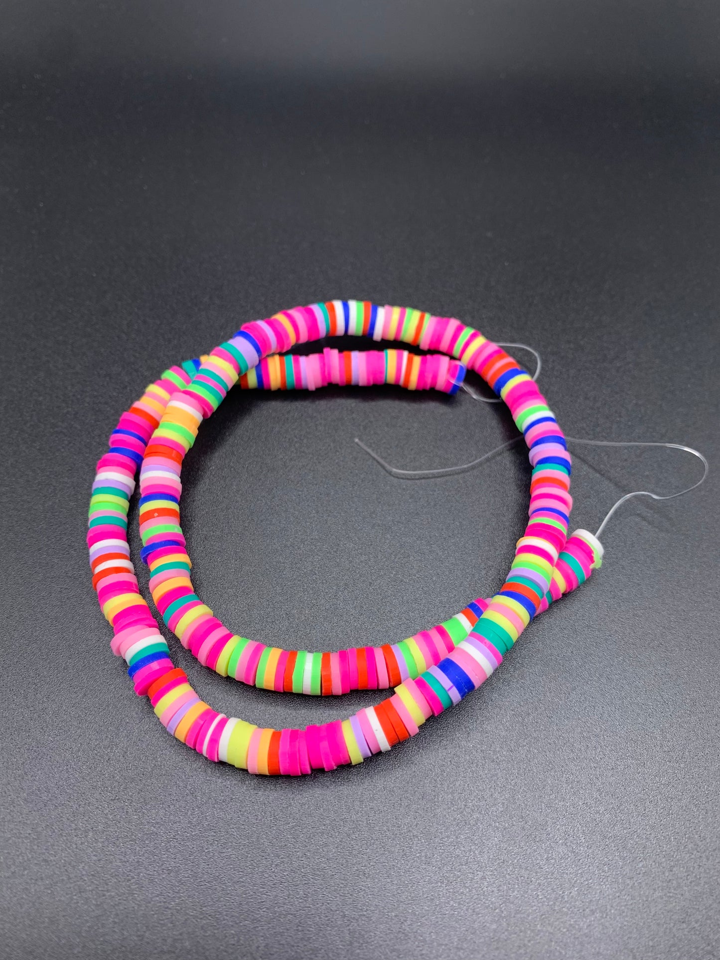 4mm 16” vinyl Heishi beads clay disc, polymer clay beads, AFRICAN vinyl Heishi beads, Disc Beads, Assorted Colors