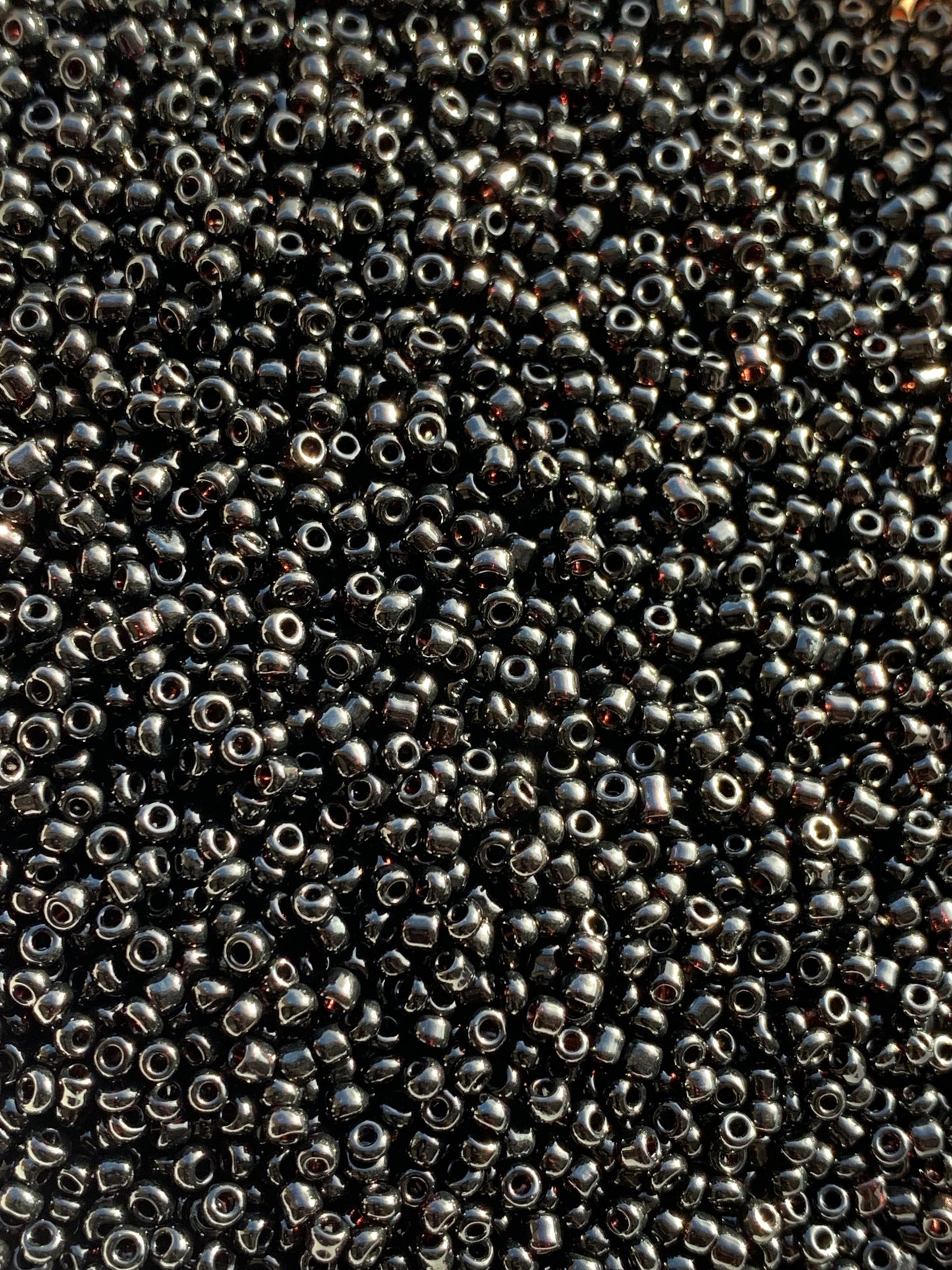 Black glass Seed Beads  Size 6/0 , 8/0, 12/0