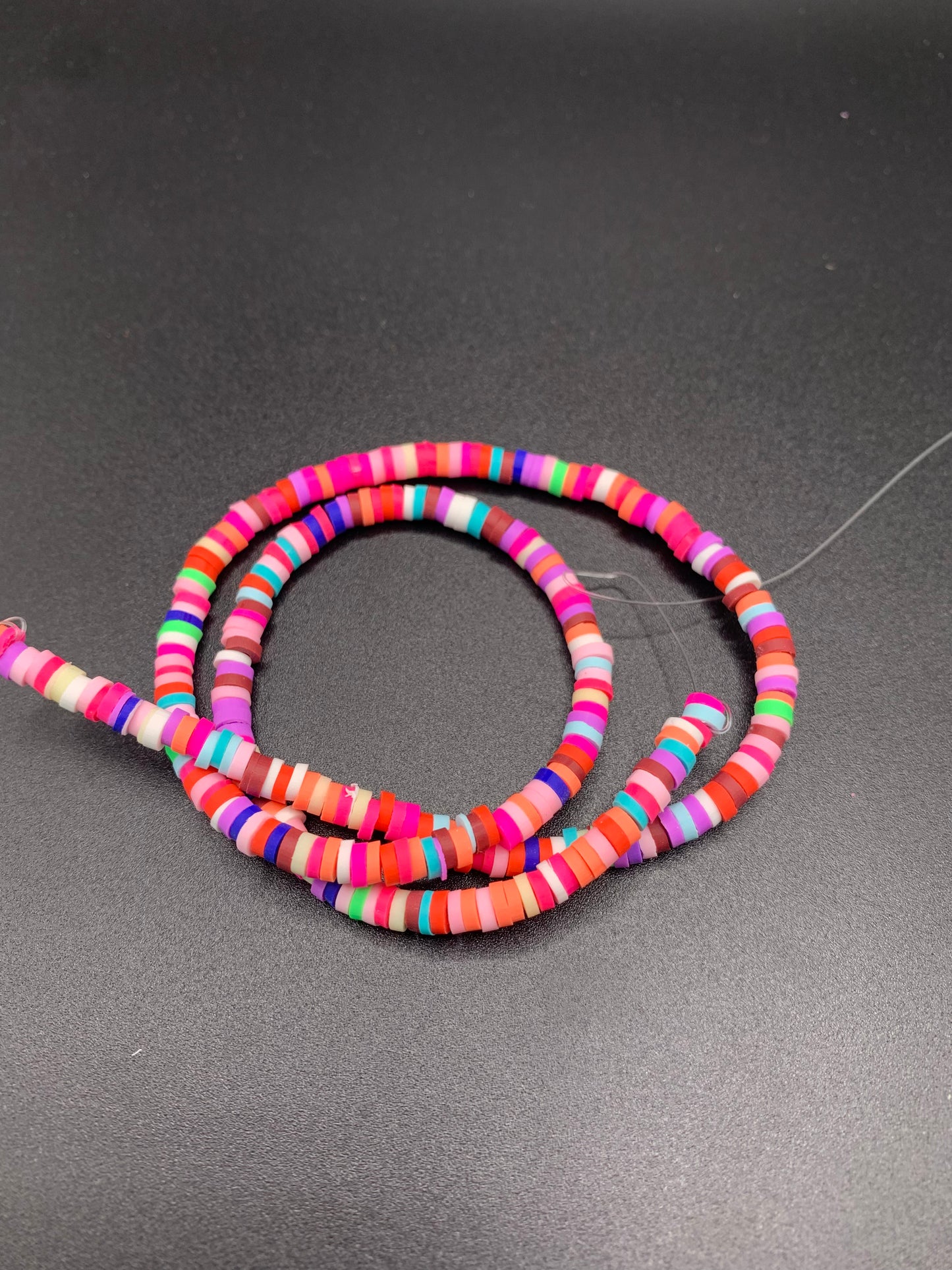 4mm 16” vinyl Heishi beads clay disc, polymer clay beads, AFRICAN vinyl Heishi beads, Disc Beads, Assorted Colors