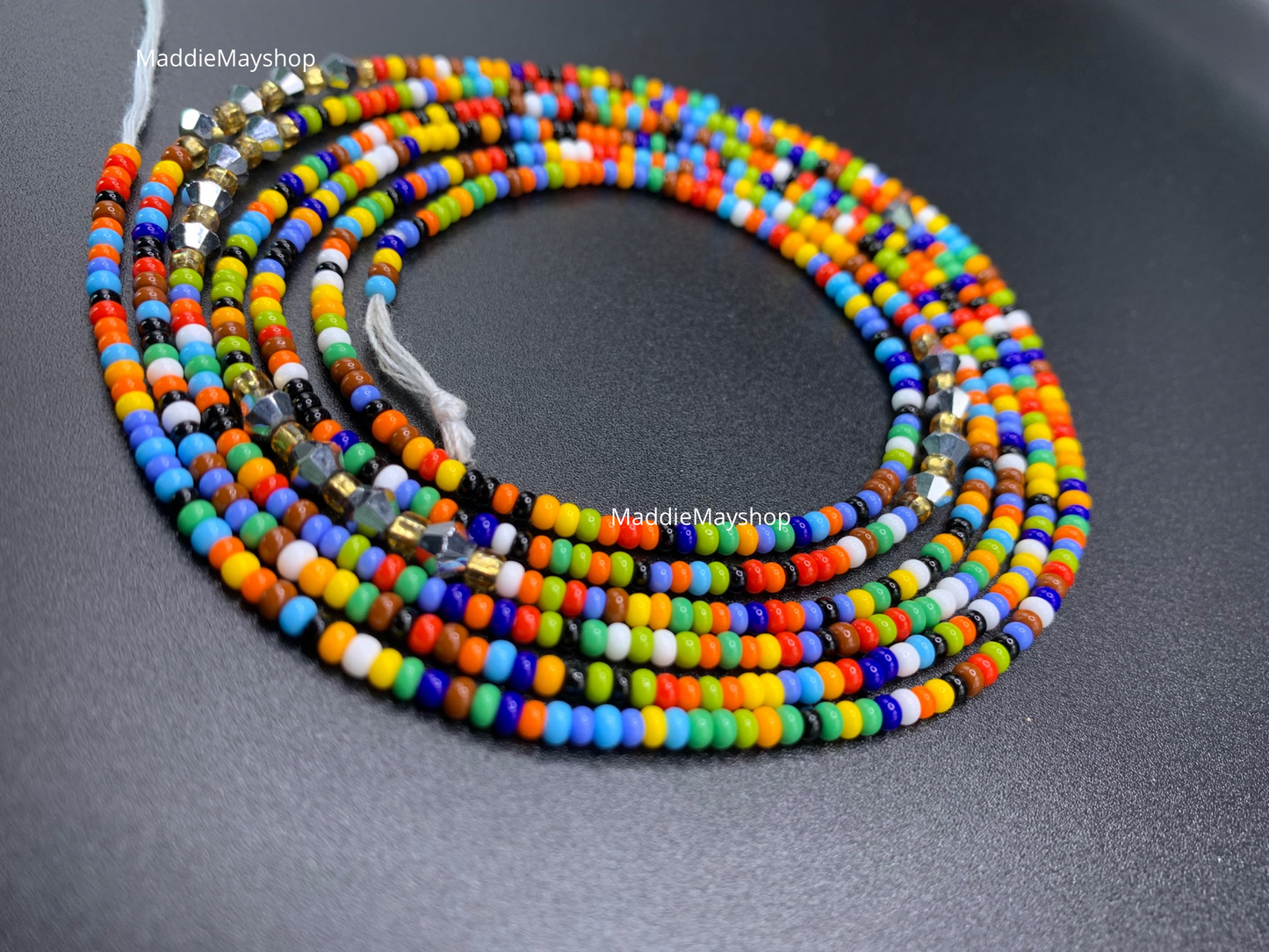 10 Pc Waist Beads Set, Bright colors