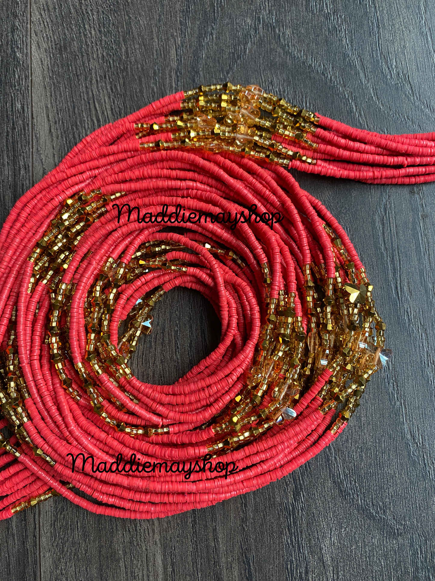 Vinyl Waist Beads- Flat Disc Waist Beads