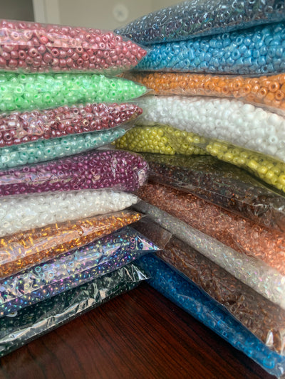 4mm- 6/0 Glass Seed Beads For Jewelry Making,  DIY Waist beads, Bracelet Necklace Earrings- 450 Grams
