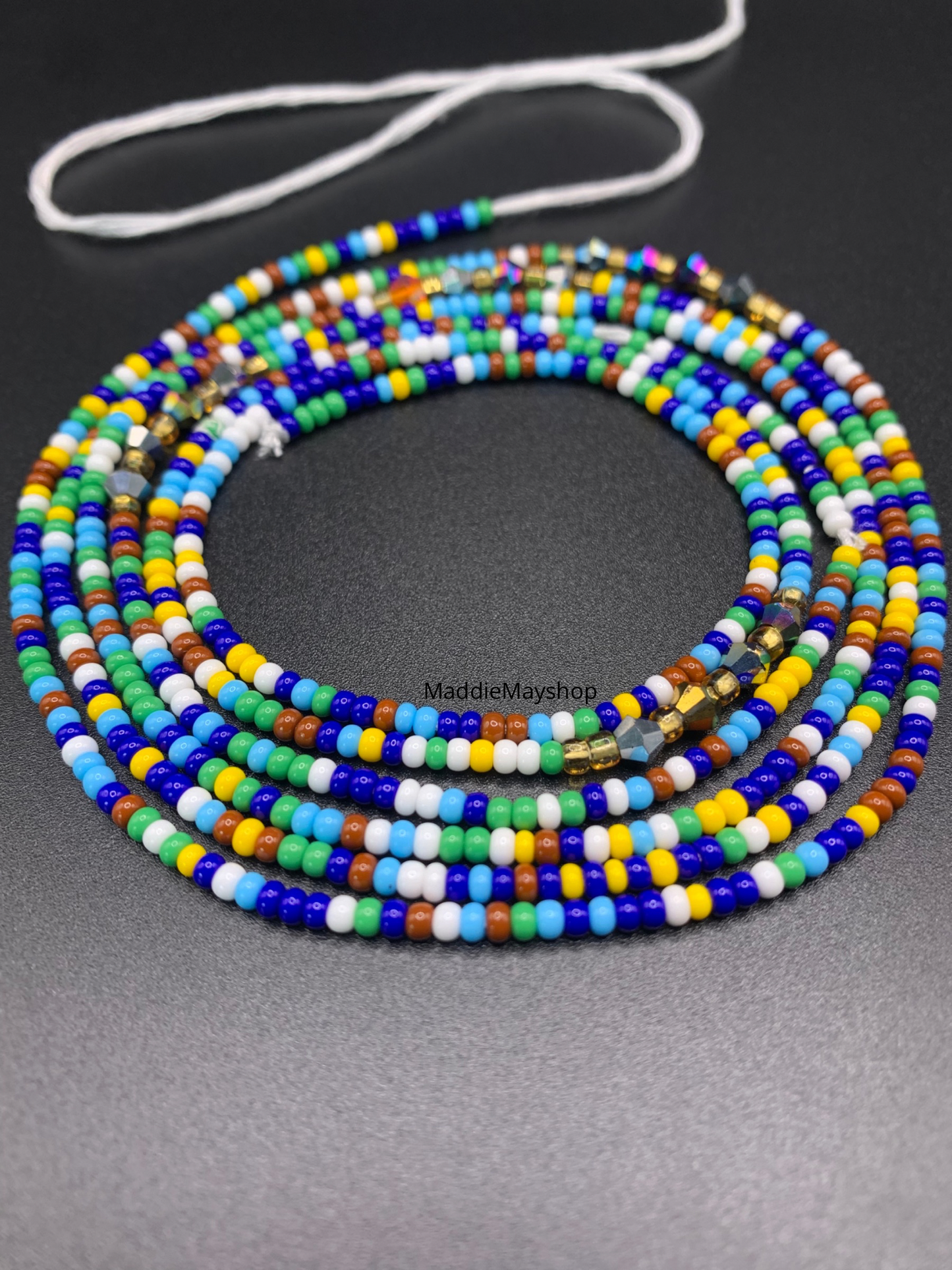 10 Pc Waist Beads Set, Bright colors