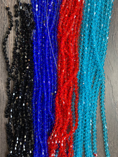 5mm Bicone Crystals for Jewelry making,Bead spacers, Chinese crystals, variety of colors- 5mm- Bulk, Wholesale