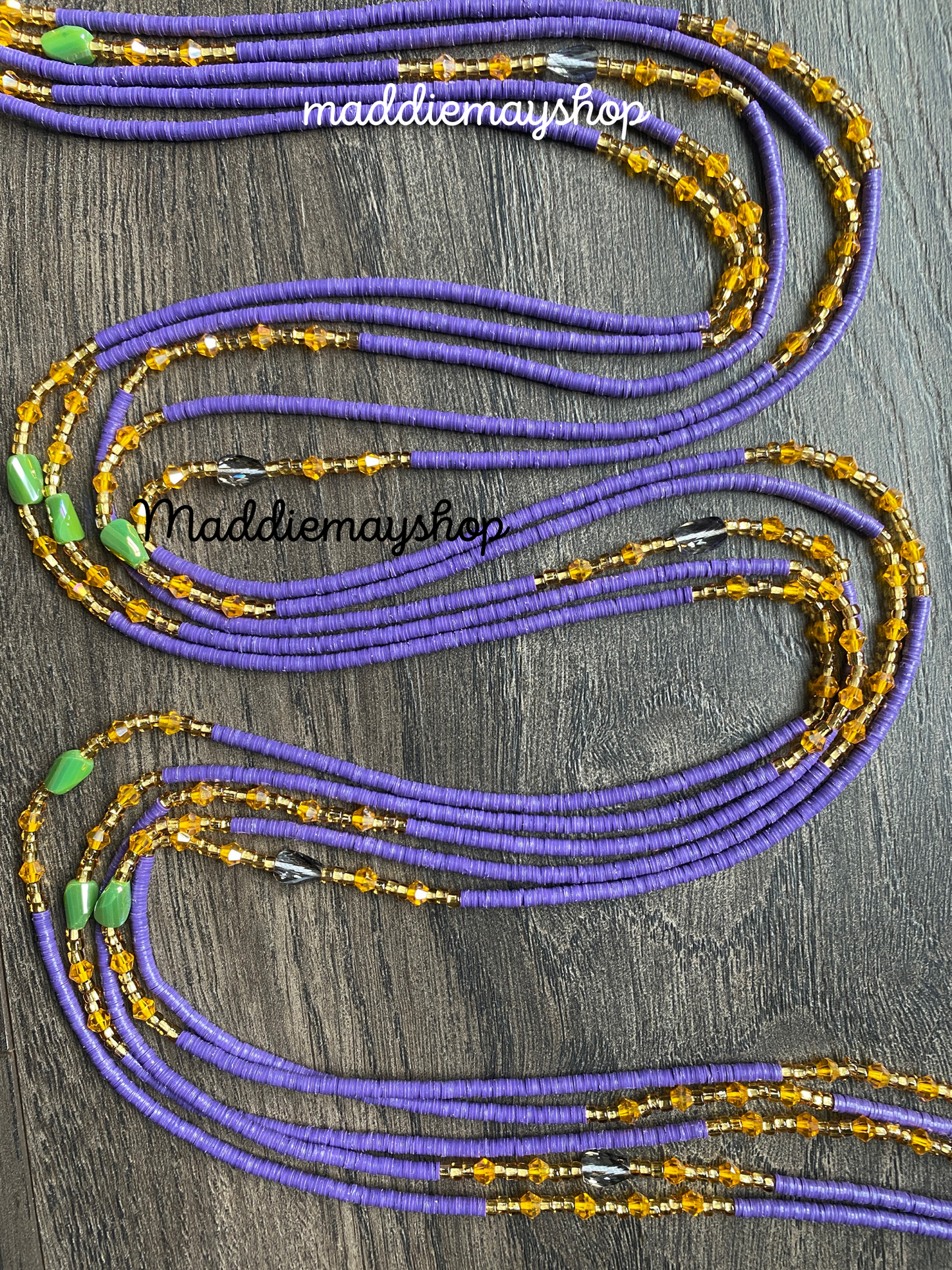 Vinyl Waist Beads- Flat Disc Waist Beads