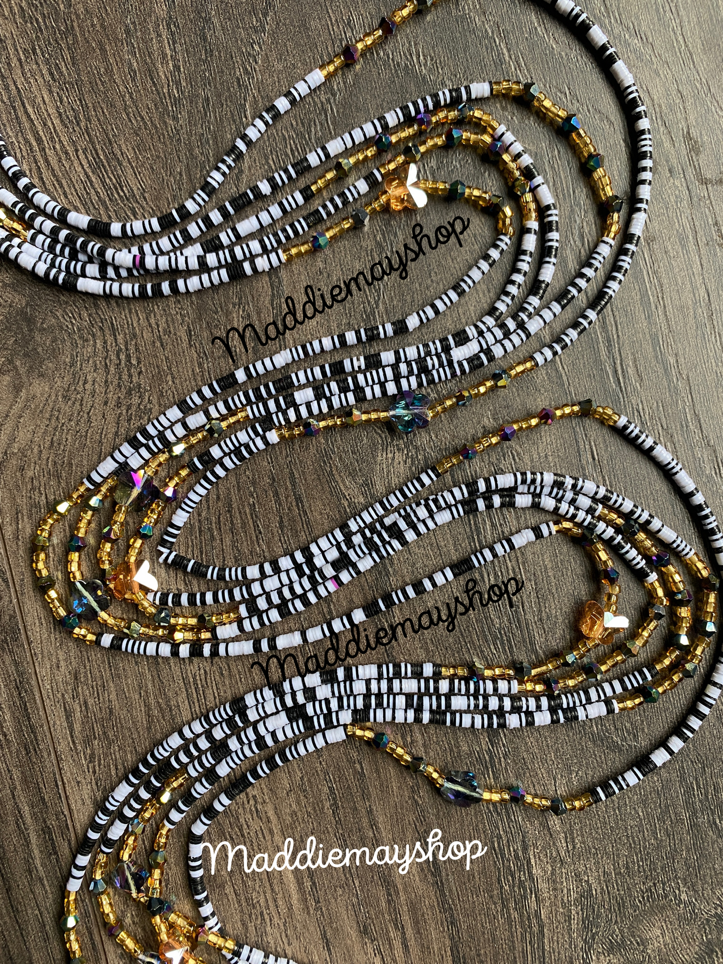 Vinyl Waist Beads- Flat Disc Waist Beads