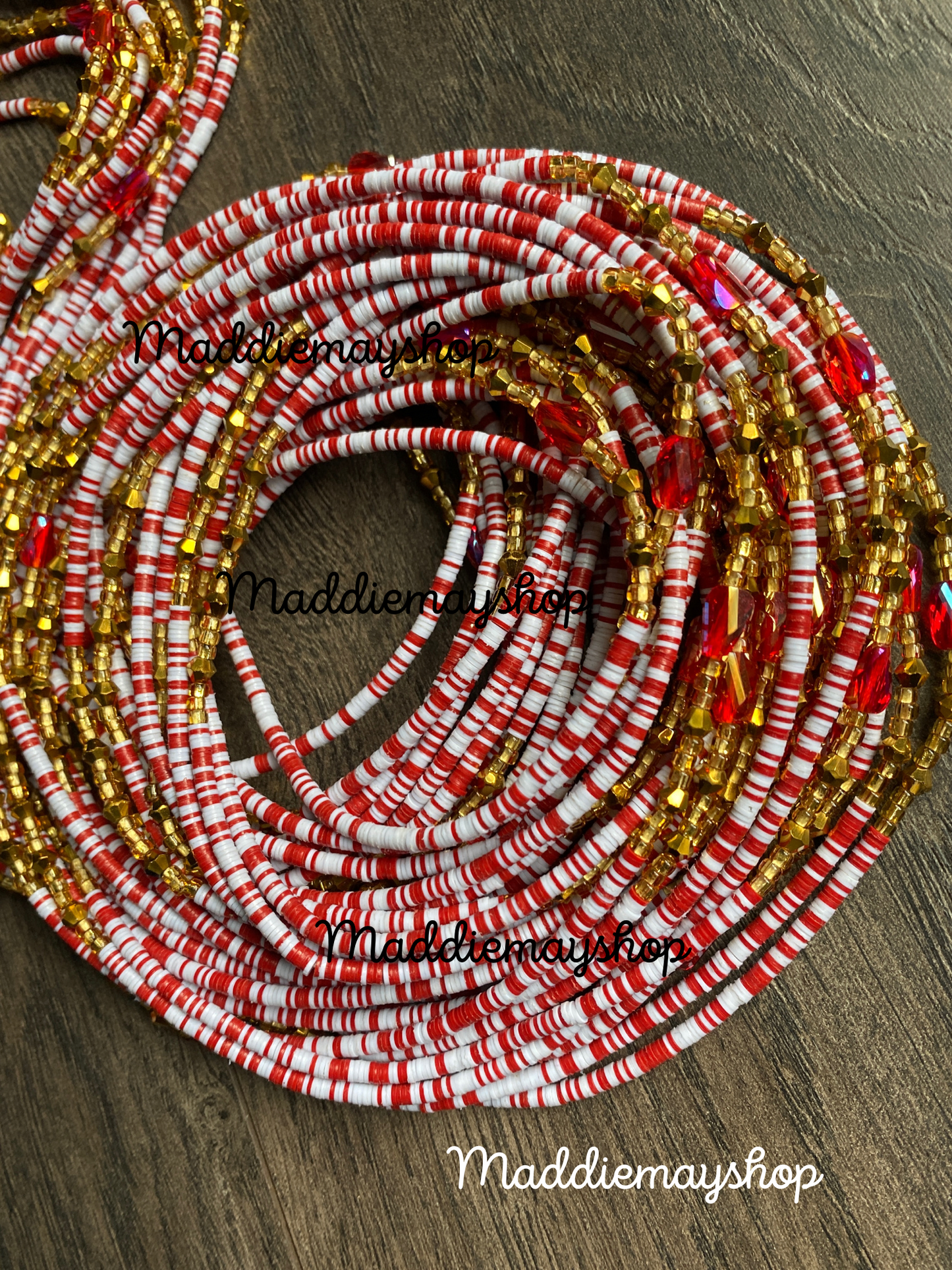 Vinyl Waist Beads- Flat Disc Waist Beads