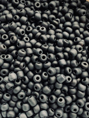 Black glass Seed Beads  Size 6/0 , 8/0, 12/0