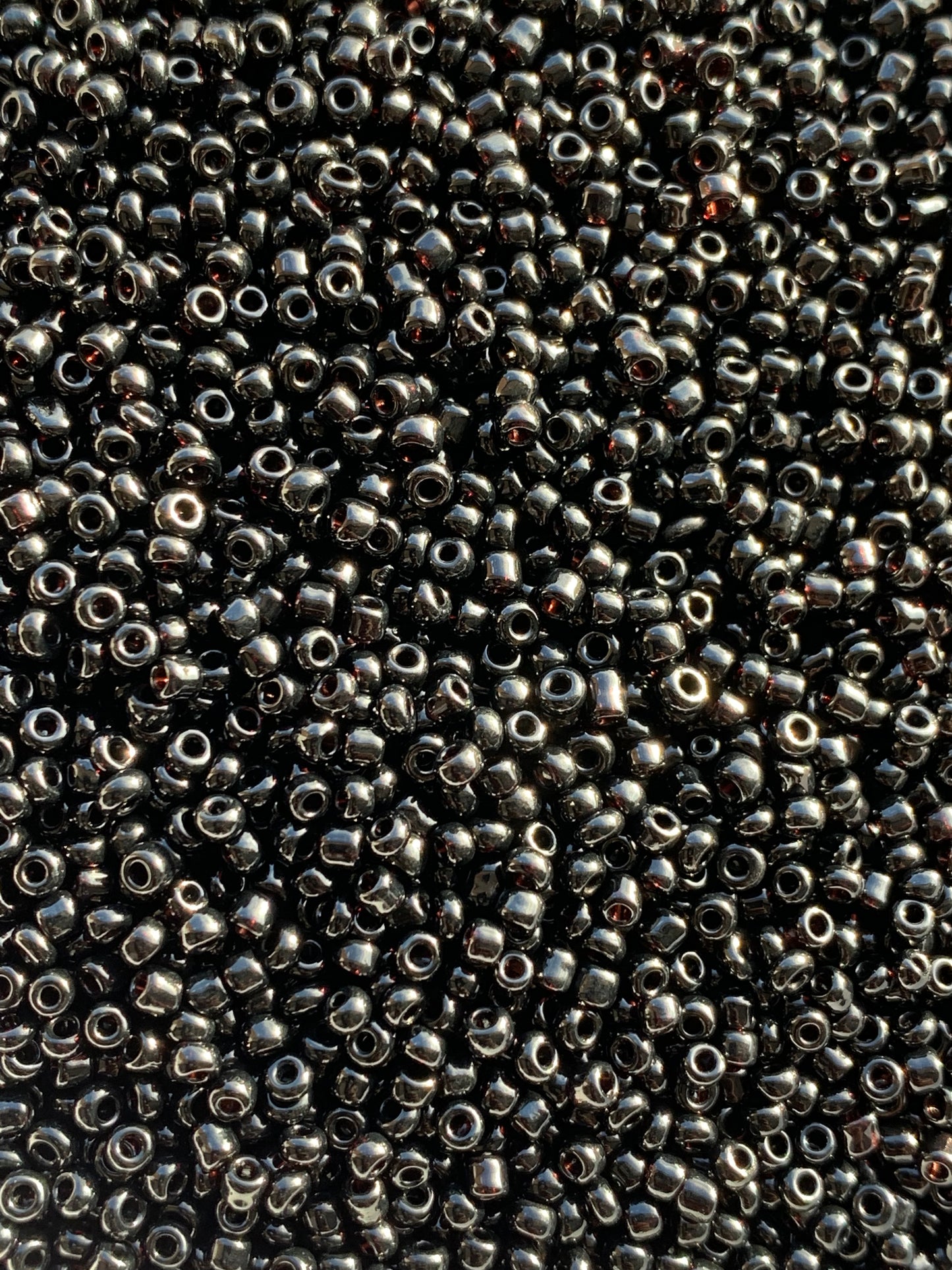 Black glass Seed Beads  Size 6/0 , 8/0, 12/0