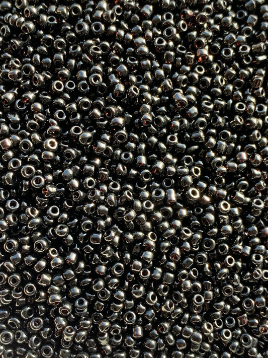 Black glass Seed Beads  Size 6/0 , 8/0, 12/0- 3mm-4mm